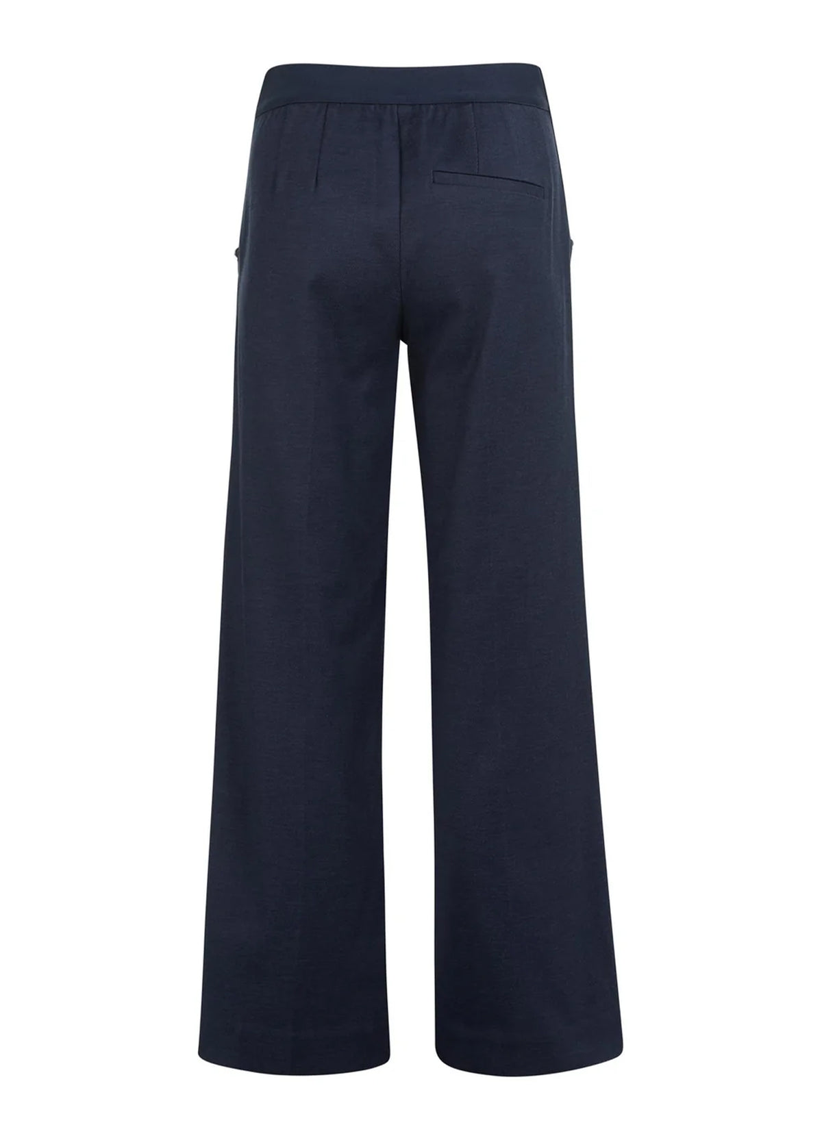 High Waist Wide Leg Trousers W : Navy Blazer Blue 93923