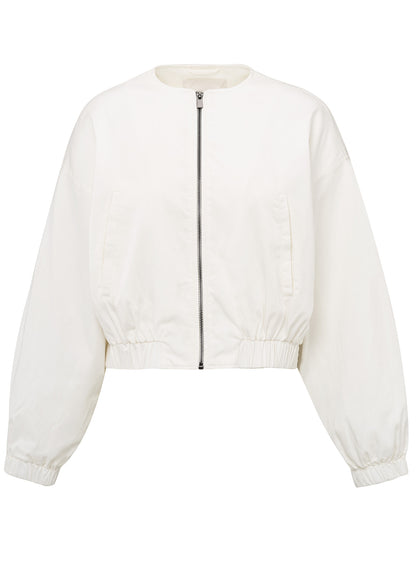 Woven Cropped Summer Bomber Jacket : Off White 99983