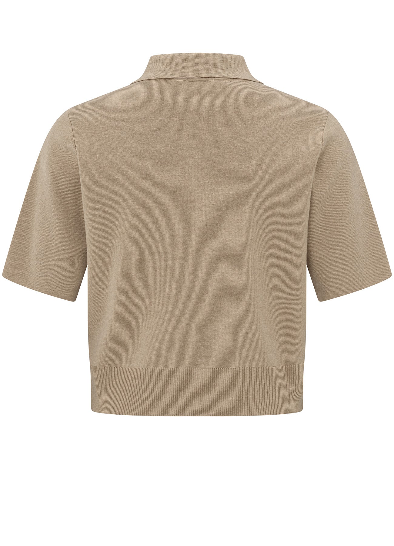 Short Sleeve Cardigan With Chest Pockets : Humus Beige 51304