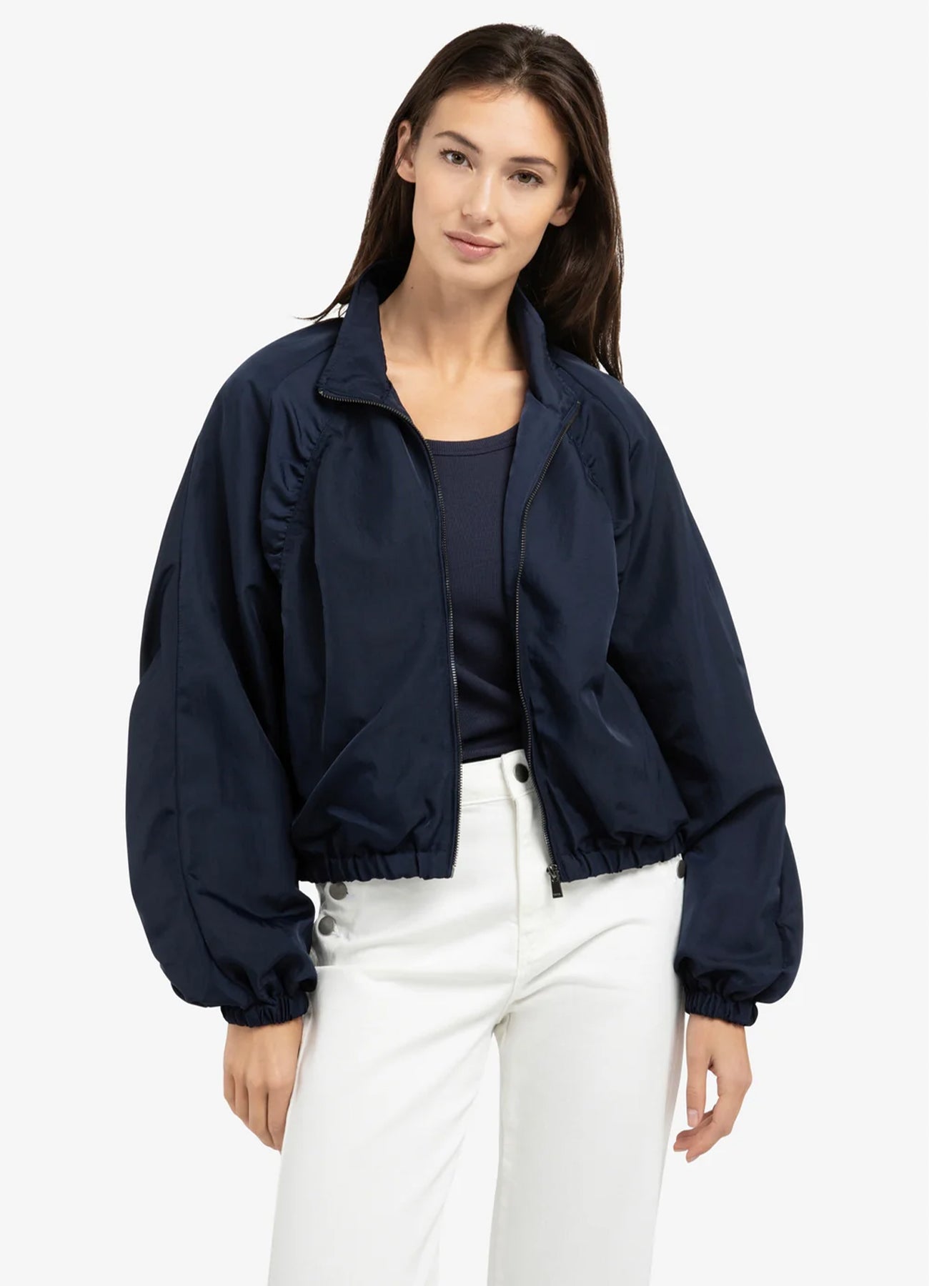Short Woven Nylon Oversized Ja : Navy Blazer Blue 93923