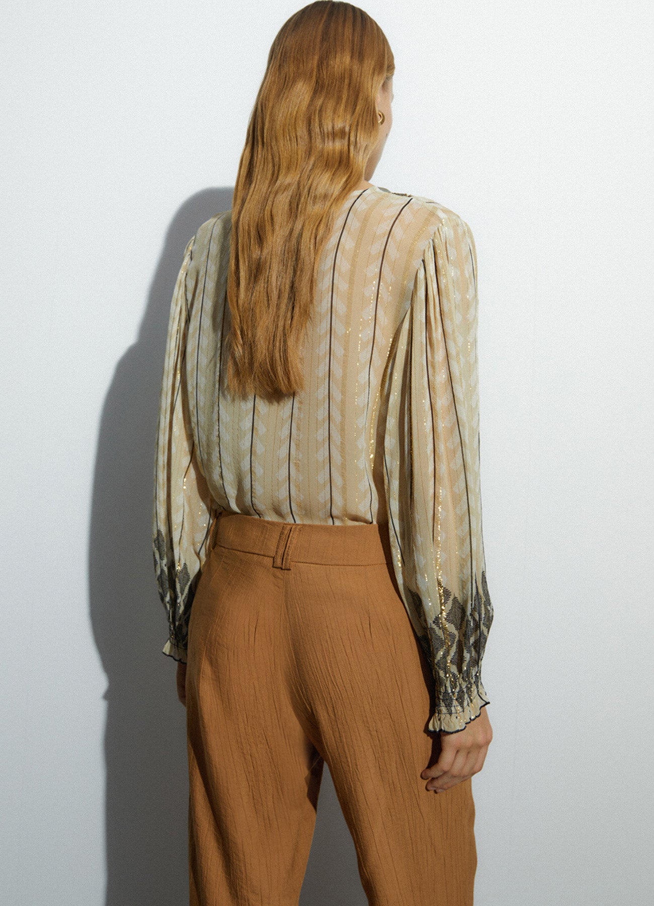 Blouse : Beige-7