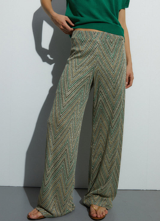 Trouser : Green-70