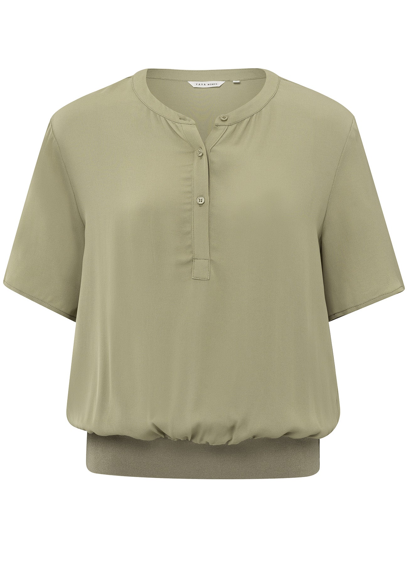Woven Polo With Rib Waistband : Soft Green 99980