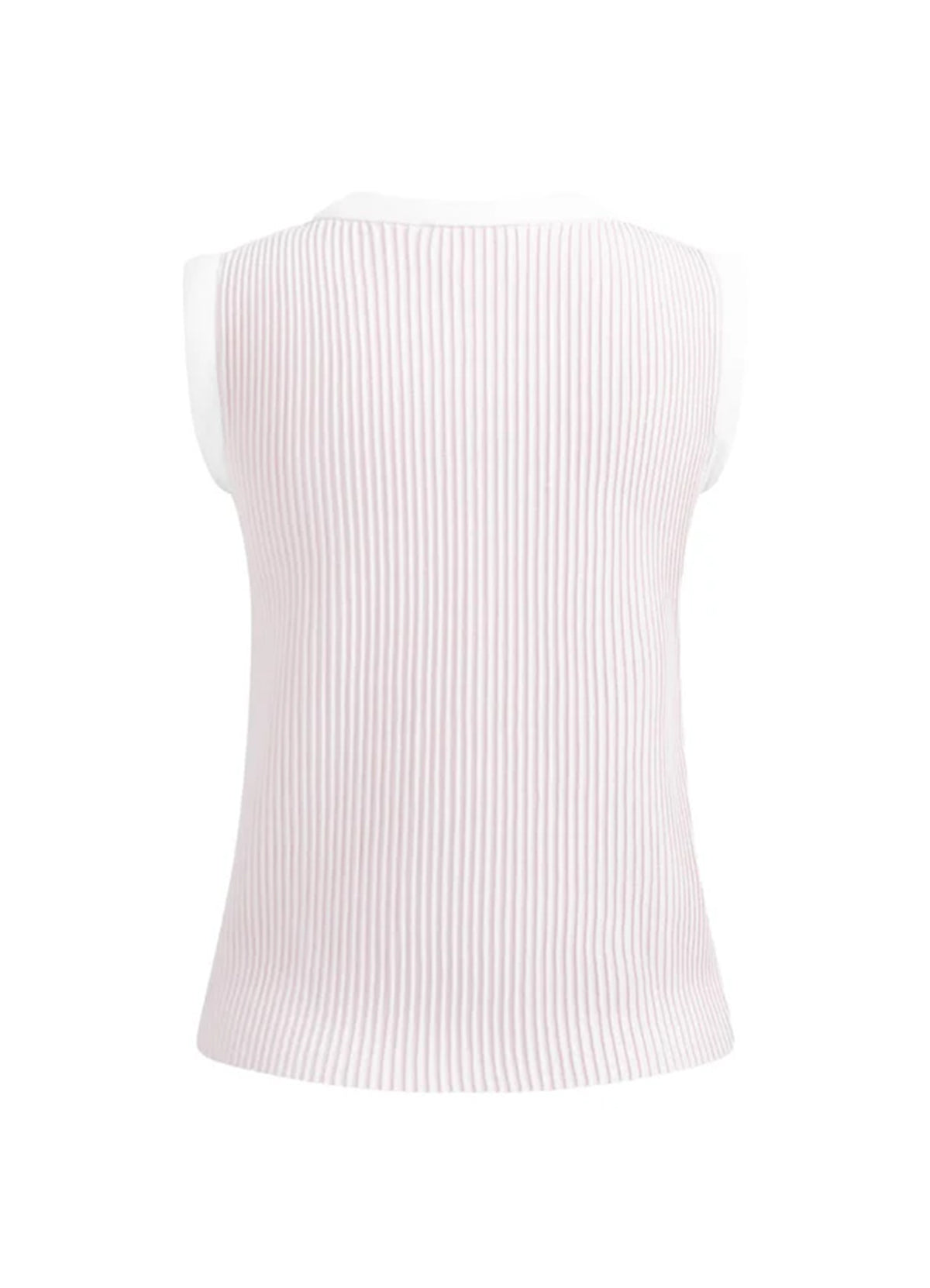 Sleeveless Rib Sweater : Gray Lilac 33804