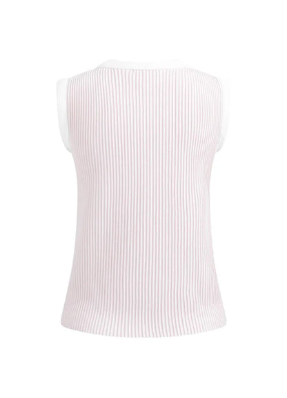 Sleeveless Rib Sweater : Gray Lilac 33804
