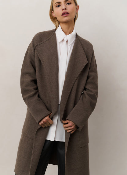 Faux Leather Carrot Fit Trouse : Anthracite Brown 99029