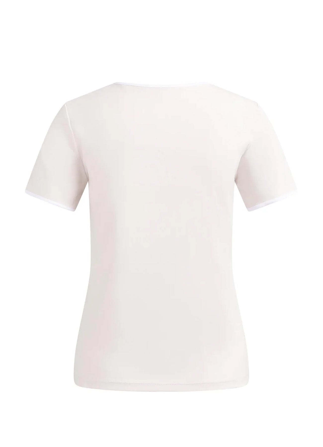 T-Shirt With Contrast Binding : Gray Lilac 33804