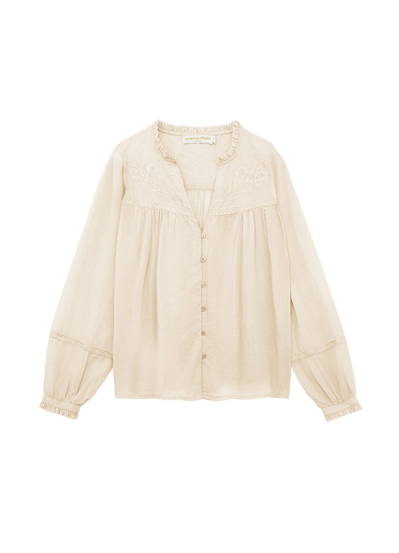 Blouse : 13-Beige