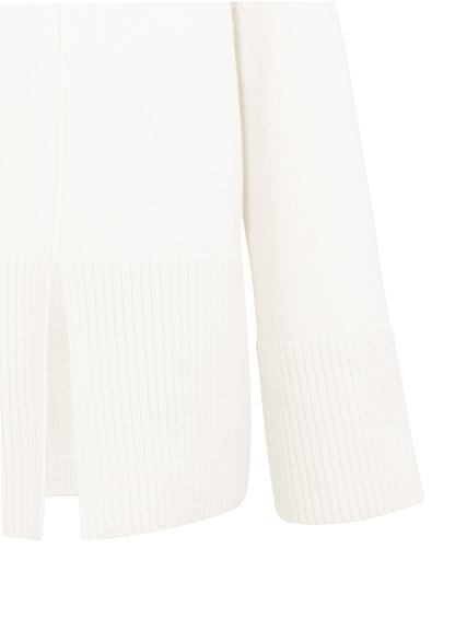 High Neckline Sweater Ls : Snowfall White 10002