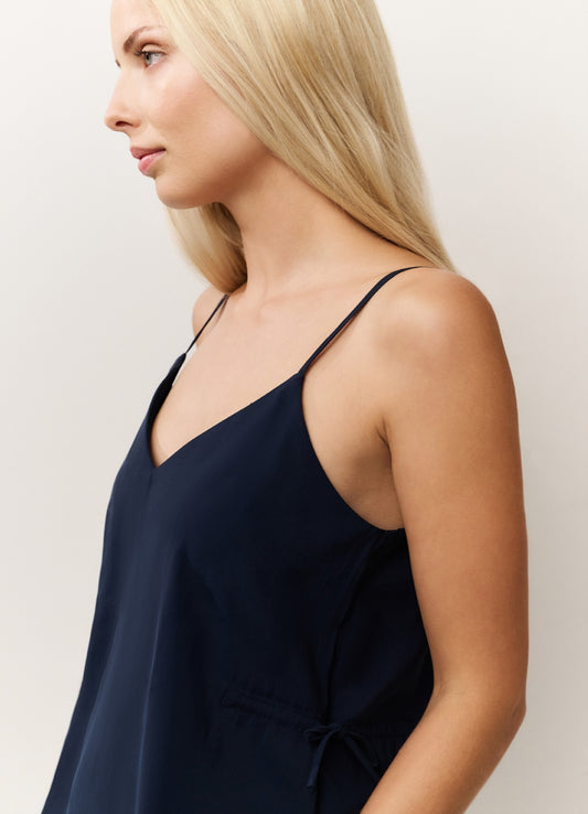 Strappy Top With Drawstrings : Total Eclipse Blue 94010