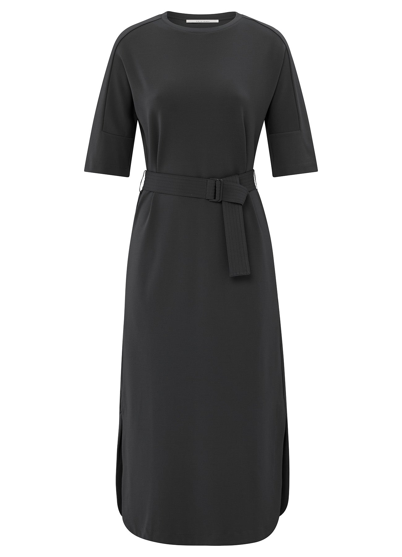 Jersey Dress With Belt : Phantom 94205