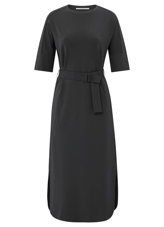 Jersey Dress With Belt : Phantom 94205