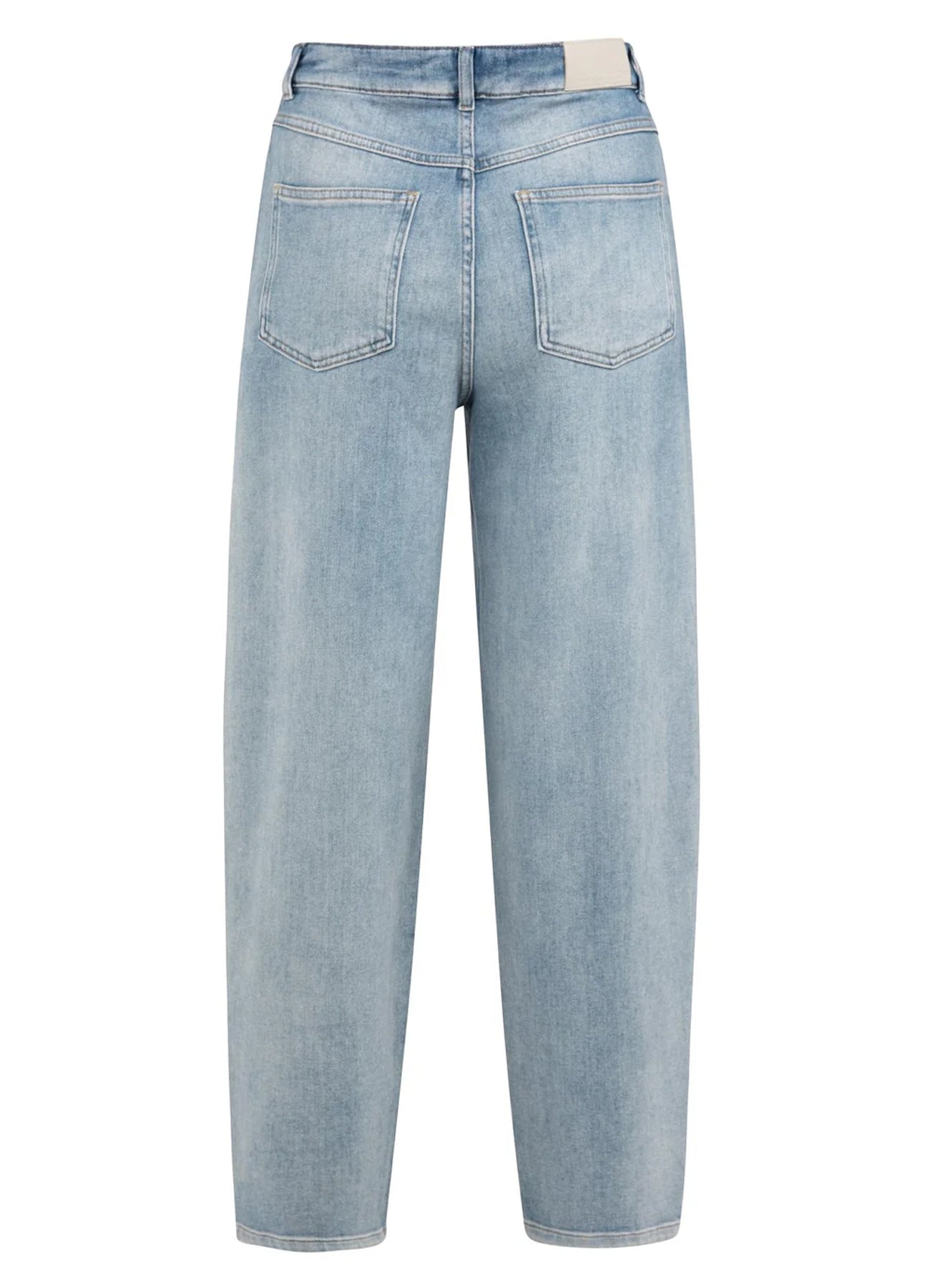 Loose Fit High Waist Denim : Blue Denim 01111