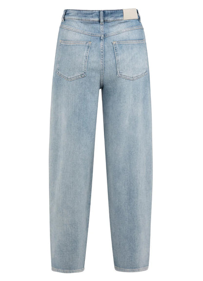 Loose Fit High Waist Denim : Blue Denim 01111