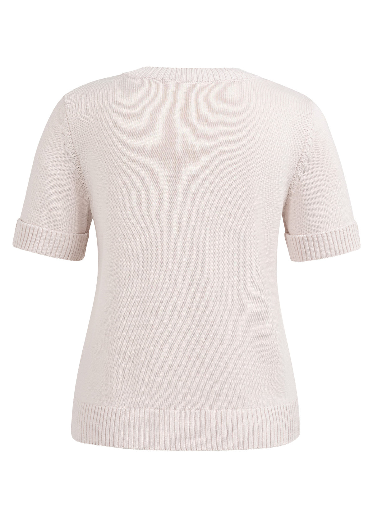 Knitted Sweater Roll Up Short : Gray Lilac 33804