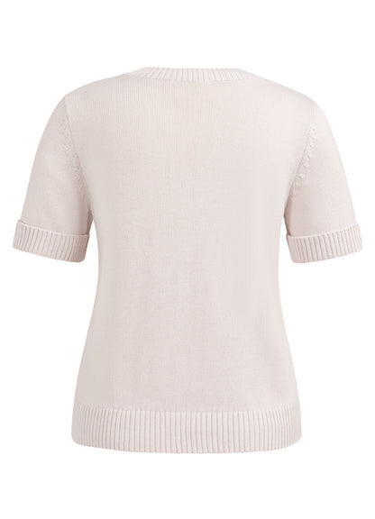 Knitted Sweater Roll Up Short : Gray Lilac 33804