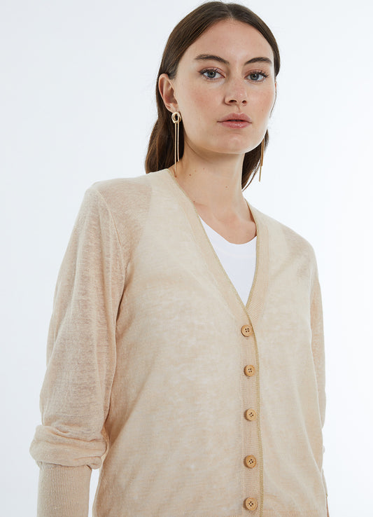 Cardigan : Beige-2