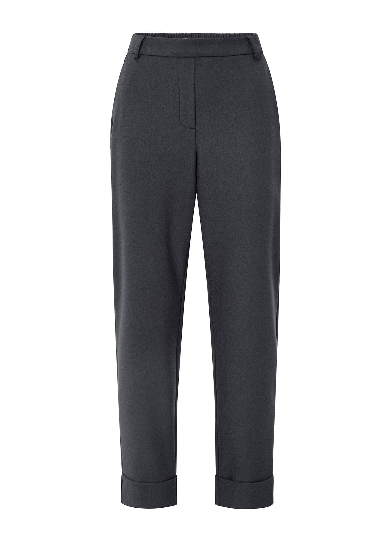 Pantalon With Elastic Waist : Oyster Black 90205