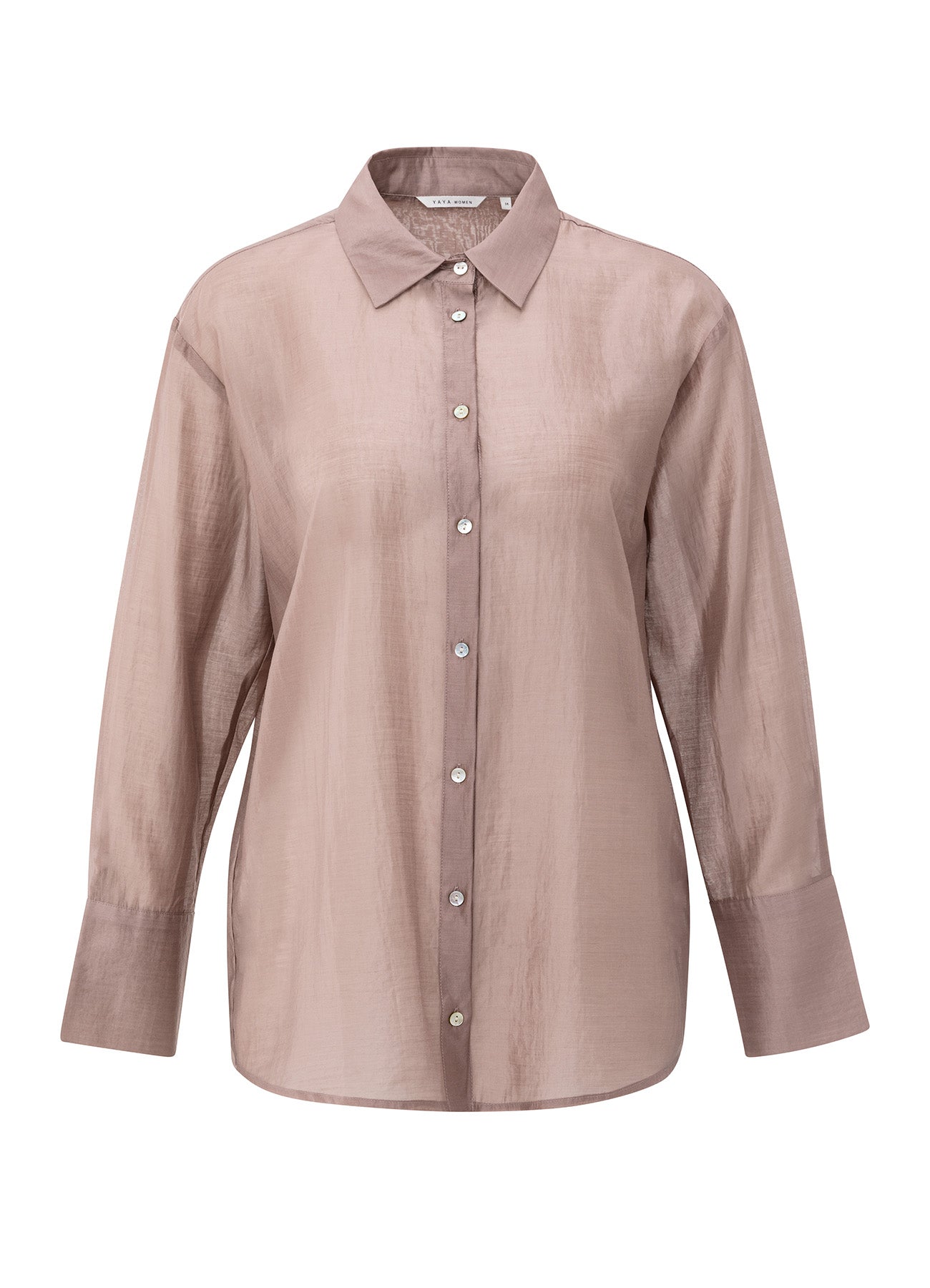 Sheer Blouse With Back Slit : Blush Pink 99016