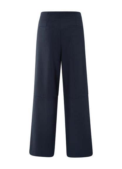 High Waist Wide Leg Trousers W : Inkwell Blue 94016