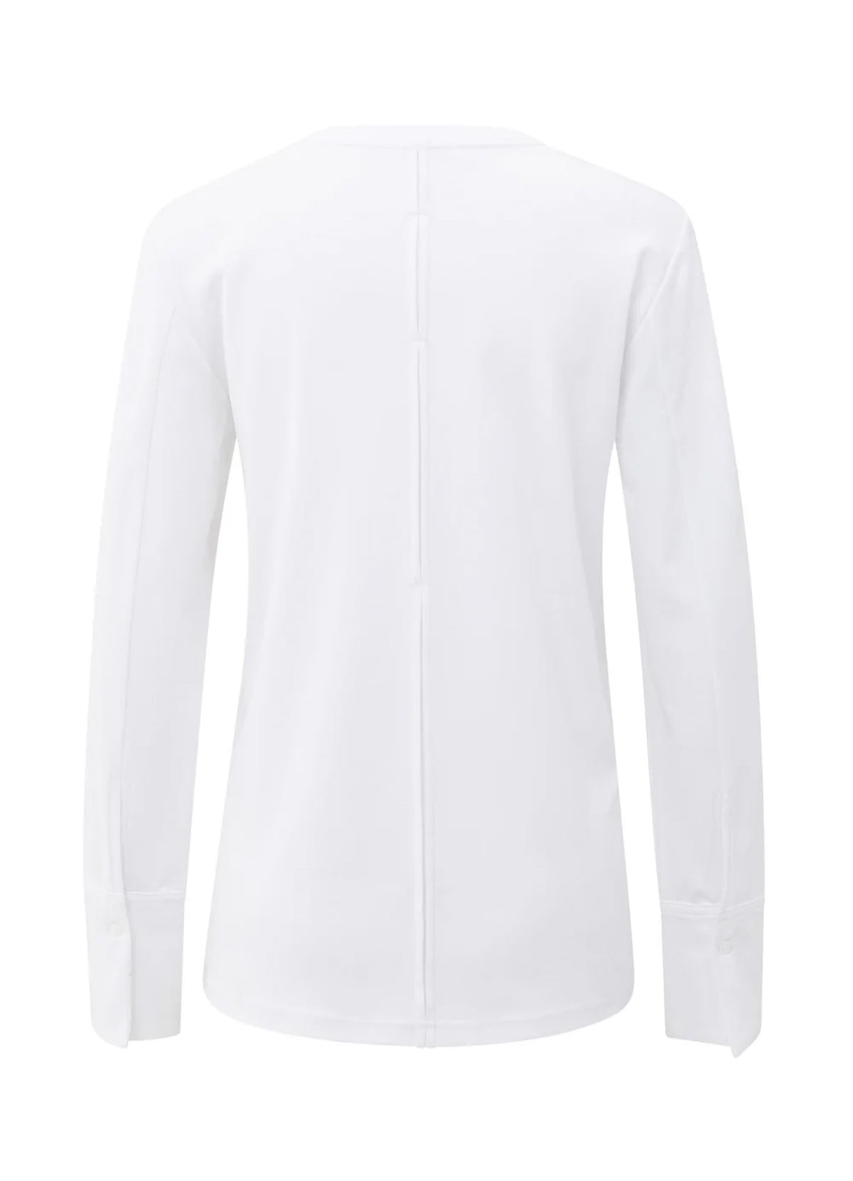 Long Sleeve Jersey Top With Wo : Pure White 00000