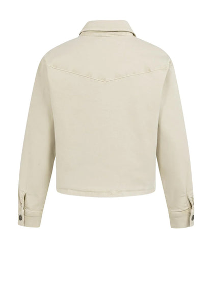 Colored Denim Jacket W. Seam : Sandstone Beige 99046