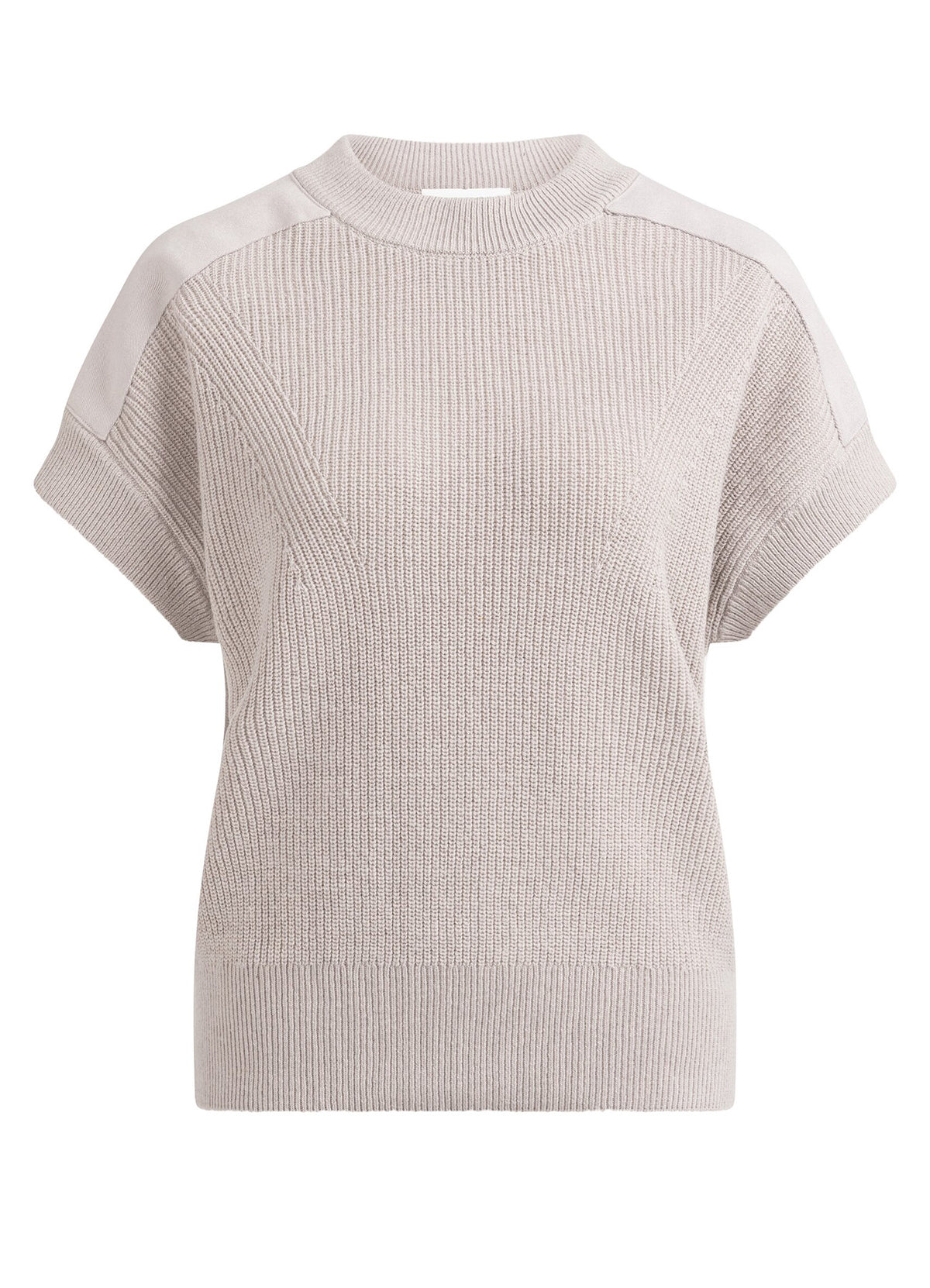 Cardigan With Wide Short Sleev : Gray Lilac Melange 338042