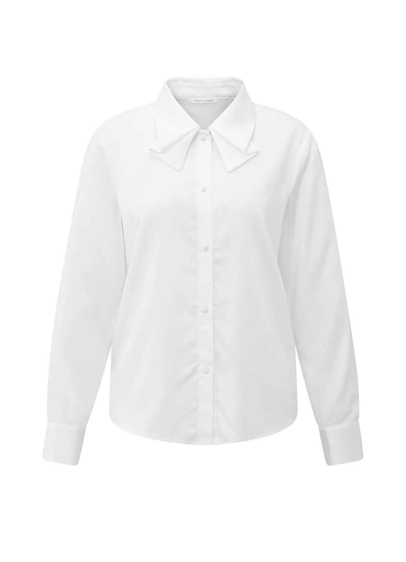 Blouse With Bow Collar : Pure White 715041