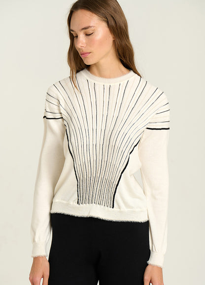 Sweater : 0000-Cream/Black