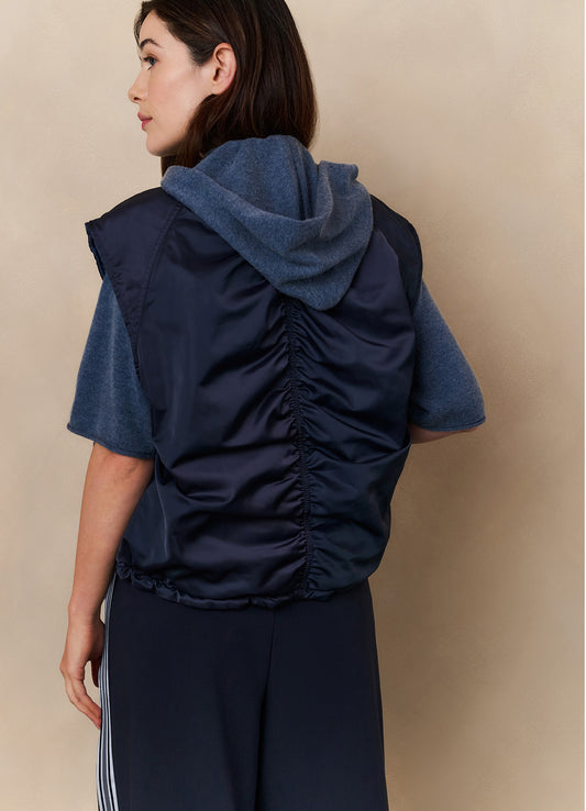 High Waist Wide Leg Trousers W : Inkwell Blue 94016