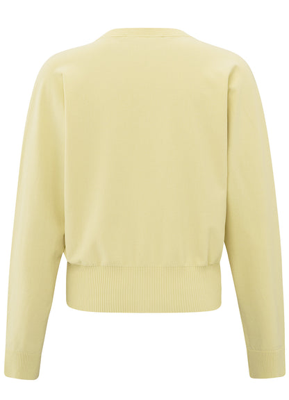 Batwing Cardigan With Contrast Details : Frozen Dew Sand Dessin 305131