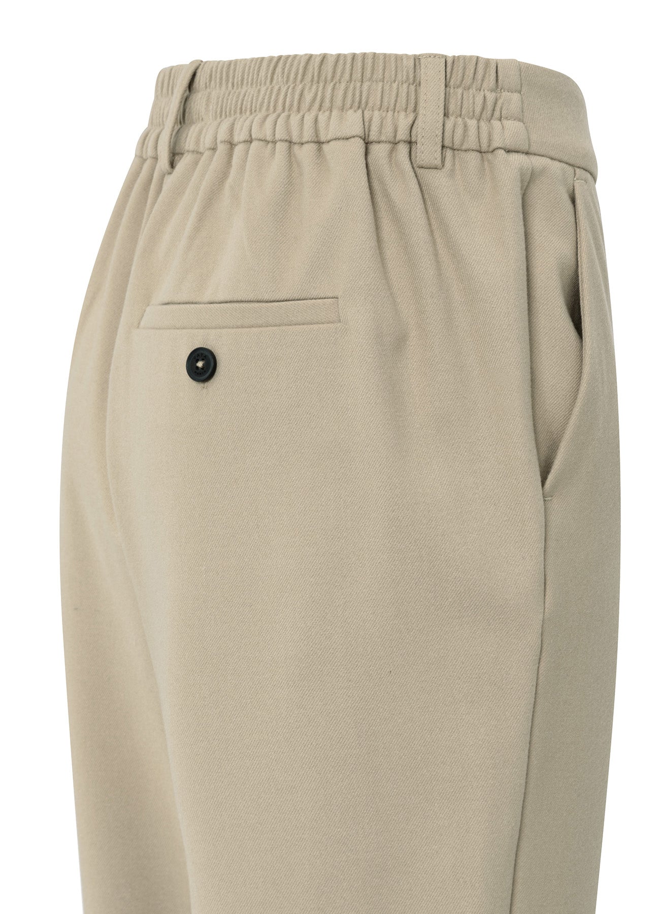 Pantalon With Elastic Waist : Sand Beige 99006