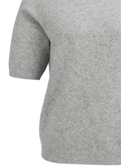 Raglan Short Sleeve Sweater : Iron Grey Melange 990472