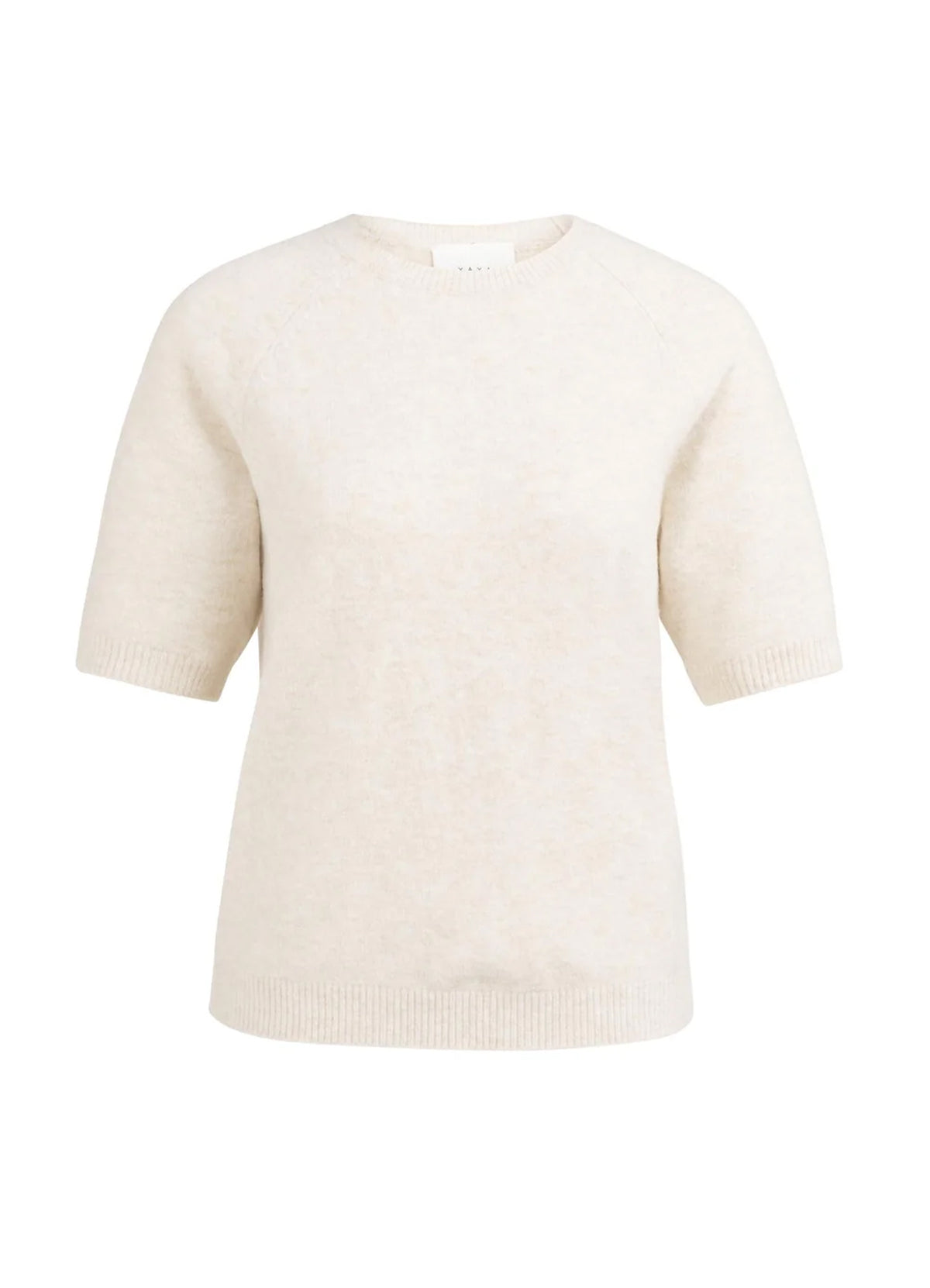Raglan Short Sleeve Sweater : Kit Beige Melange 990442