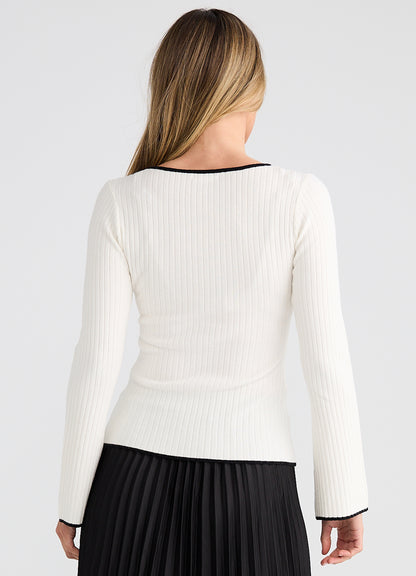 Maddie Knit Top : Off White