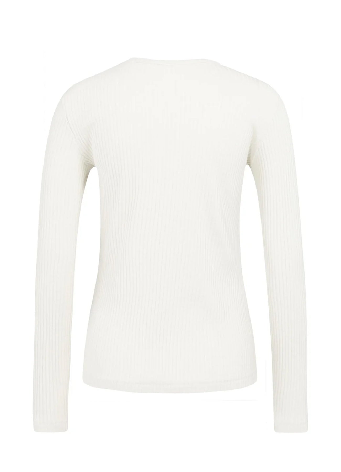 Ribbed Long Sleeve T-Shirt : Snowfall White 10002