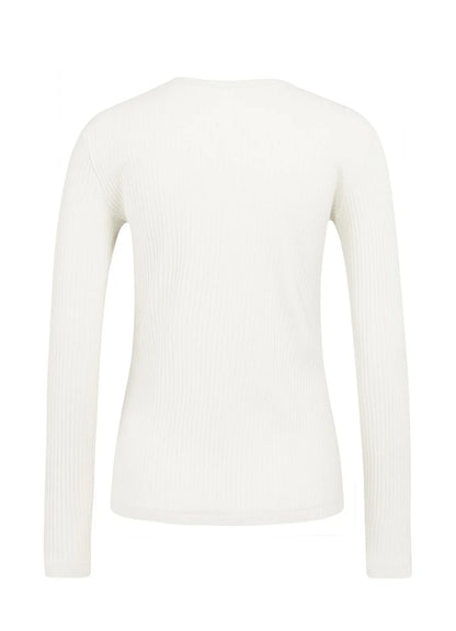 Ribbed Long Sleeve T-Shirt : Snowfall White 10002
