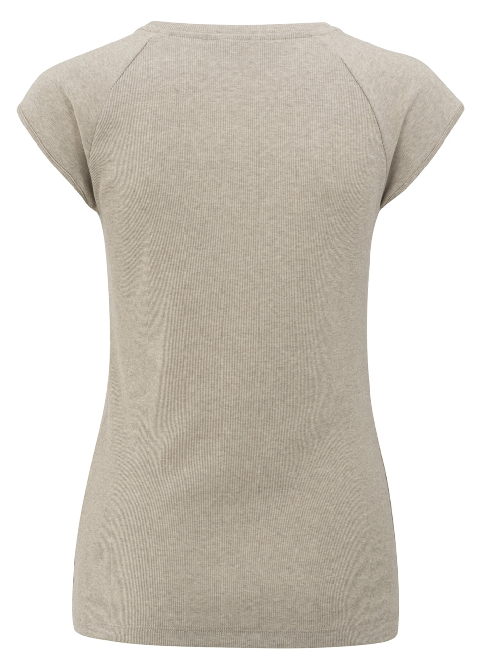 Fabric Mix Top With Seam Detai : Silver Lining Beige Melange 445012