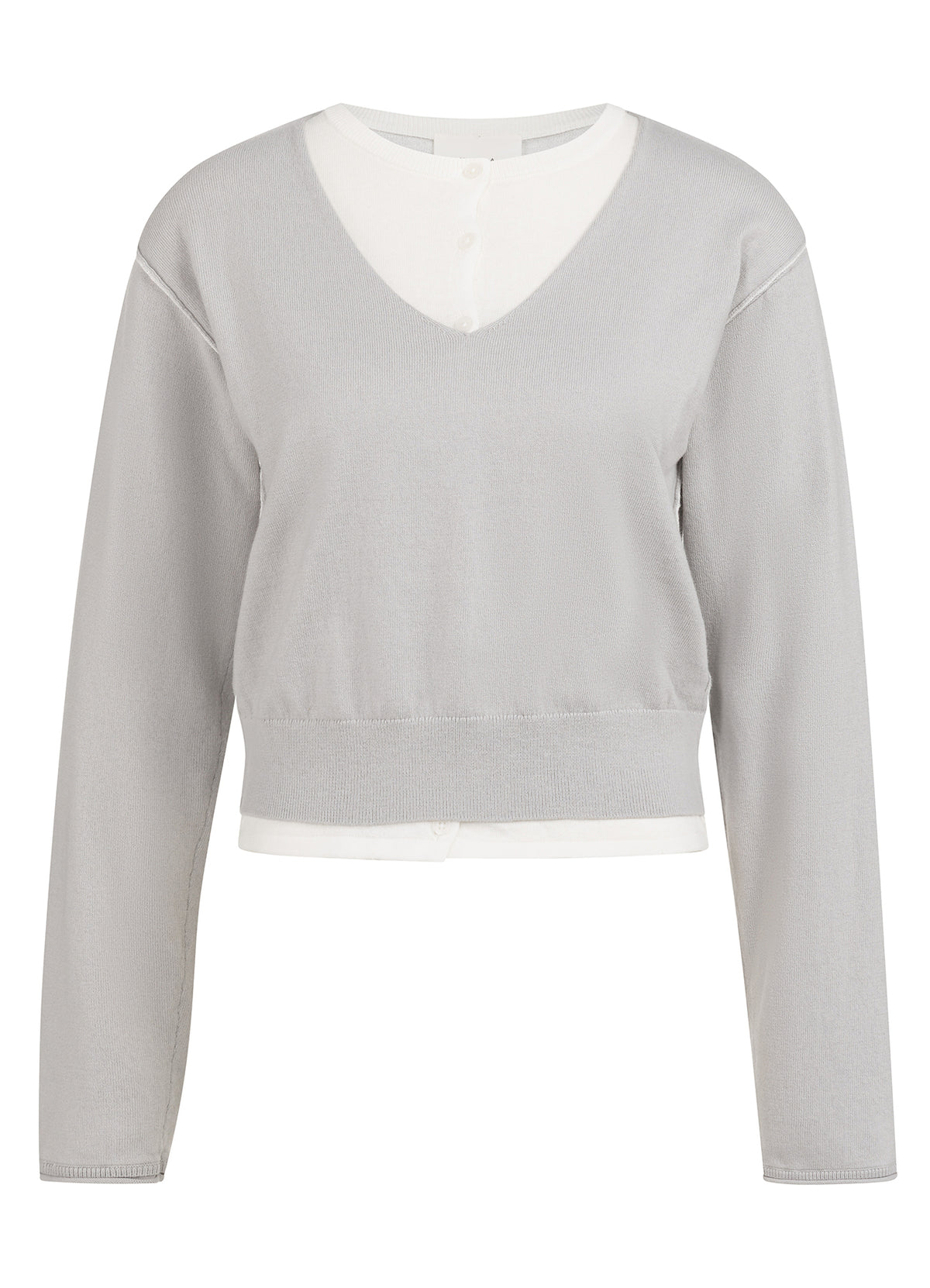 Fake Double Layer In Contrast : Vapor Blue Grey Dessin 442031