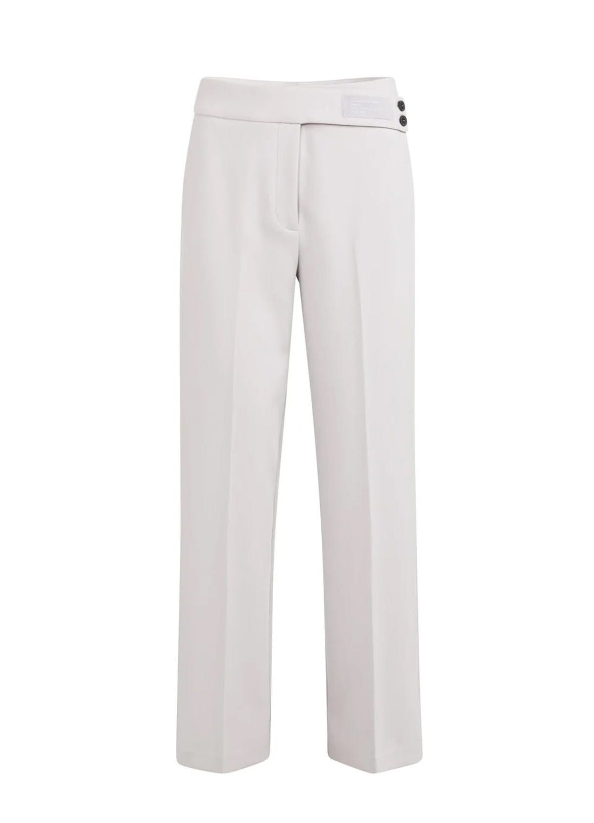 Woven Straigh Fit Pantalon Wit : Steel Wool Grey 43802