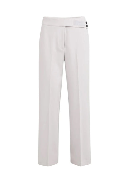 Woven Straigh Fit Pantalon Wit : Steel Wool Grey 43802