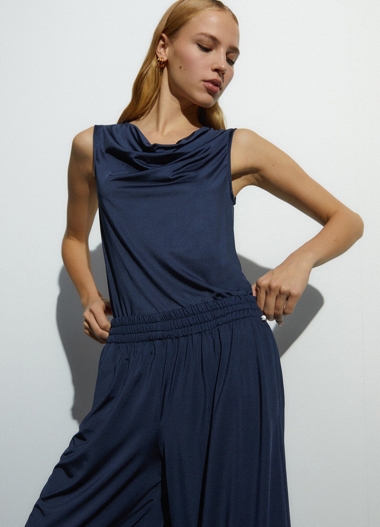Trouser : Navy Blue-42