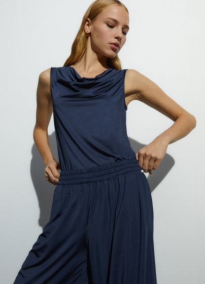 Trouser : Navy Blue-42