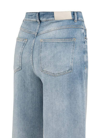 Loose Fit High Waist Denim : Blue Denim 01111