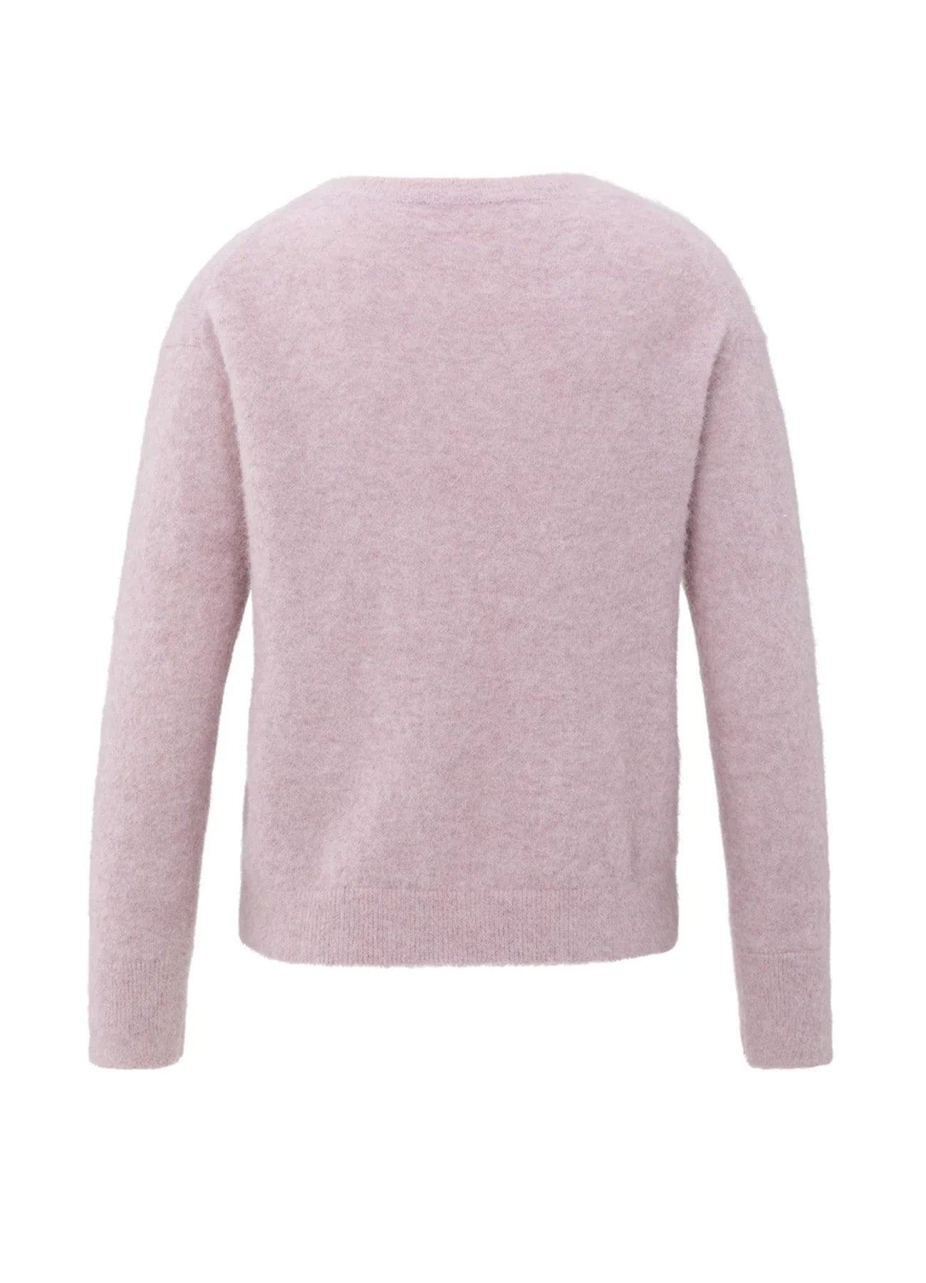 V-Neck Sweater Ls : Cloud Gray Purple 24001
