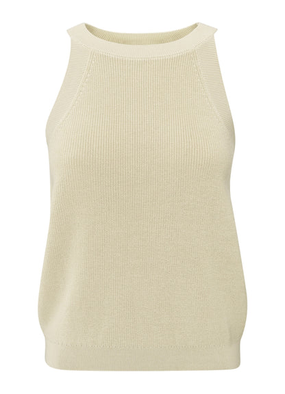 Knitted Tanktop High Neckline : Summer Sand 20908