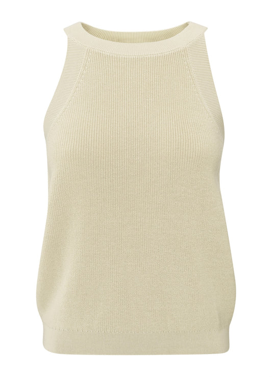 Knitted Tanktop High Neckline : Summer Sand 20908