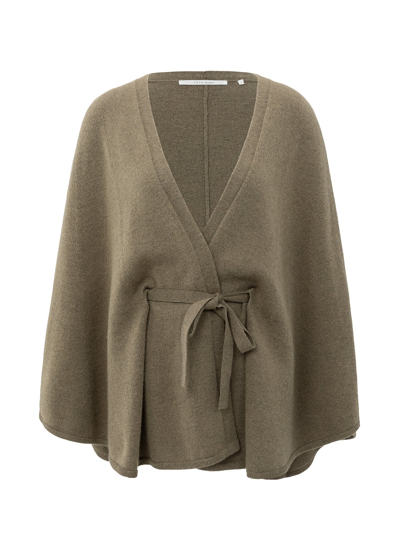 Knitted Poncho Cardigan : Capers Melange 99008