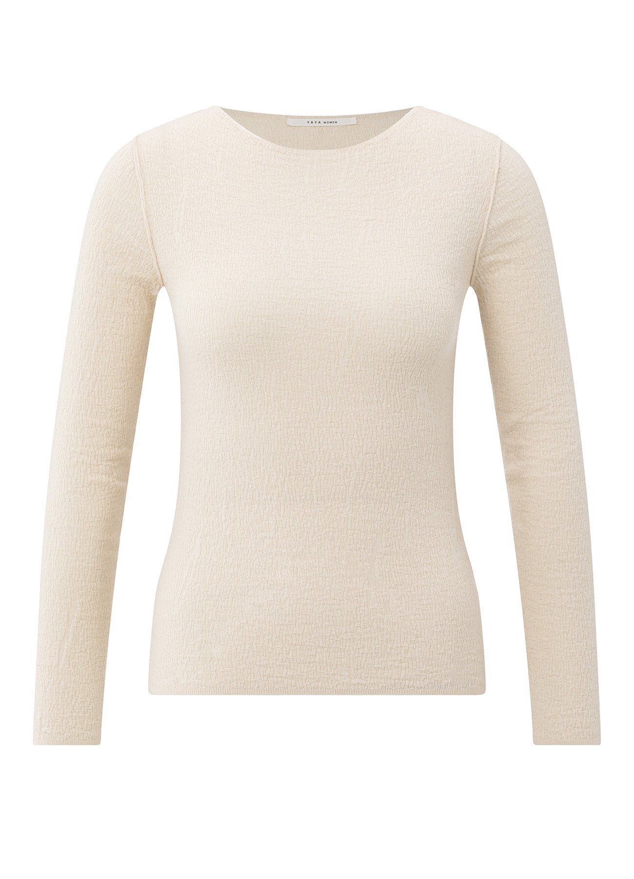 Light Structured Knitted Top : Chalk White 99005