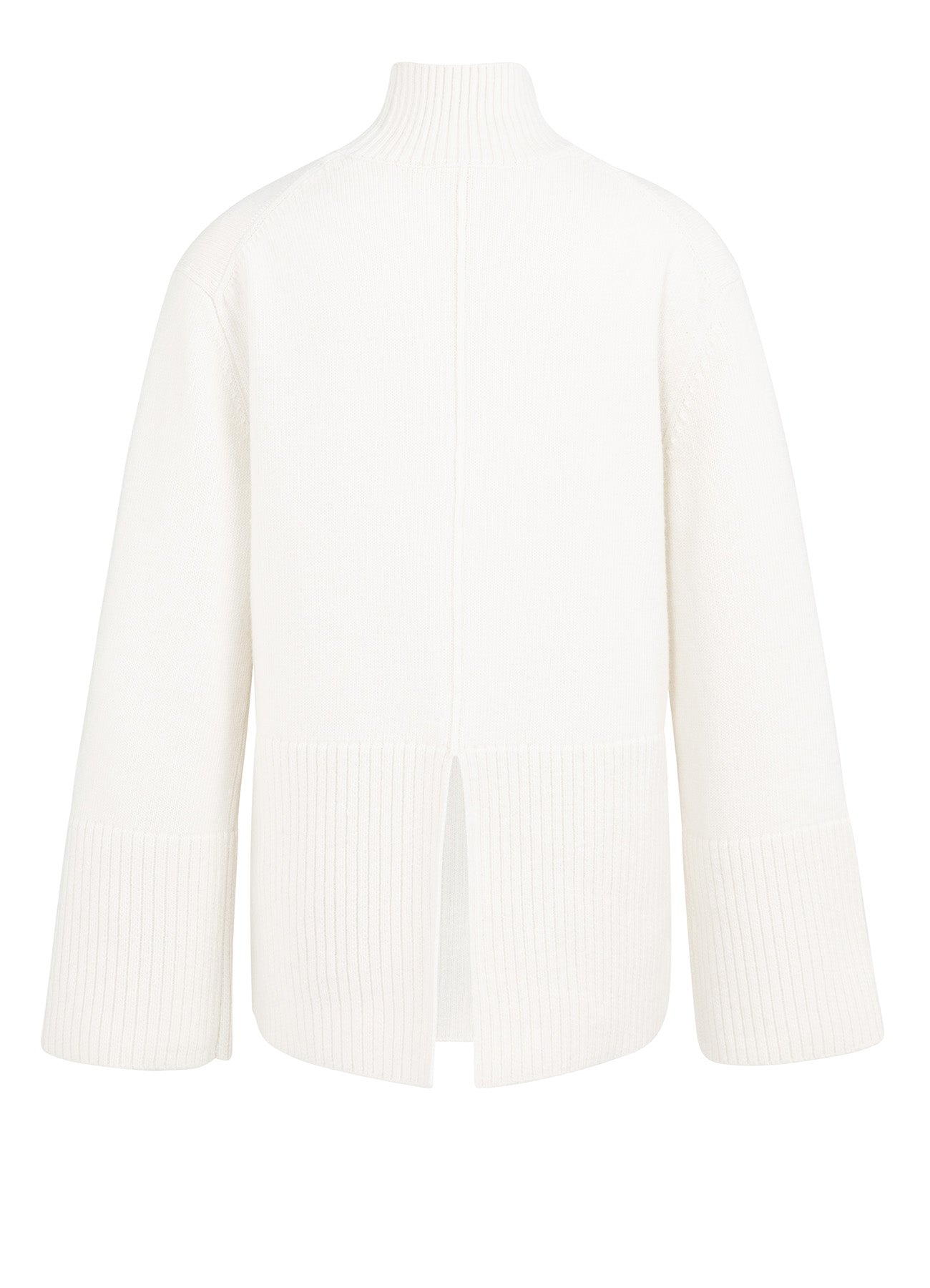 High Neckline Sweater Ls : Snowfall White 10002